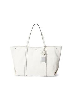 Ralph Lauren Canvas & Leather Large Emerie Tote