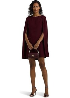 Ralph Lauren Cape Georgette Cocktail Dress