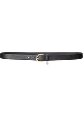 Ralph Lauren Charm Crosshatch Leather Belt