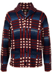 Ralph Lauren checked shawl collar jumper