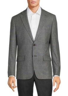 Ralph Lauren Checked Silk & Wool Classic Fit Blazer