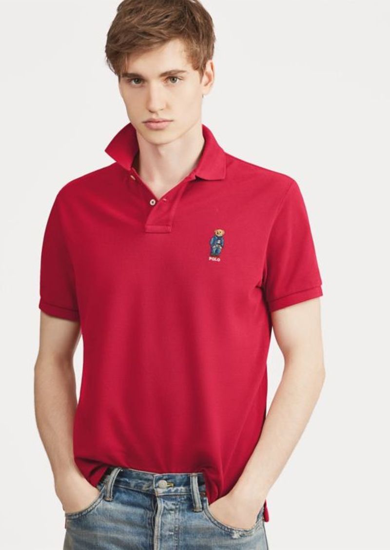 classic fit bear polo shirt