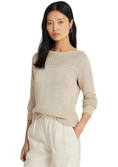 Ralph Lauren Cotton-Blend Boatneck Sweater