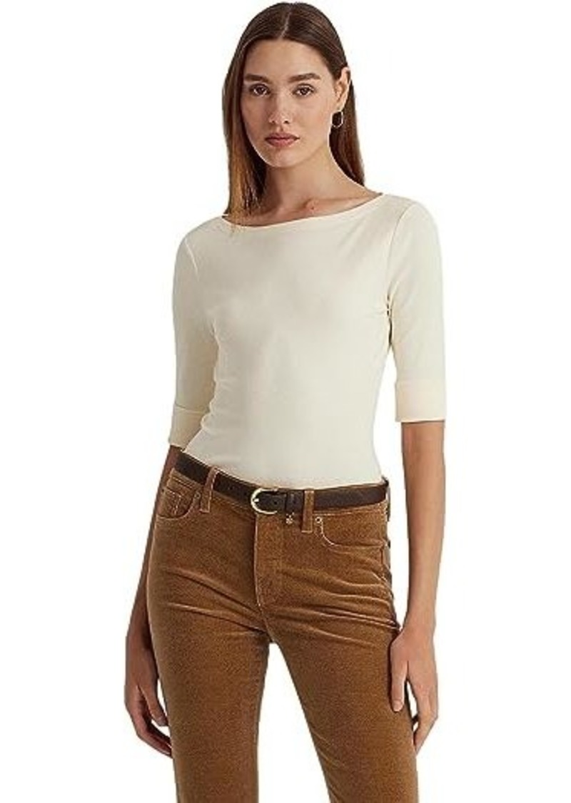 Ralph Lauren Cotton-Blend Boatneck Top