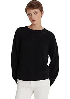 Ralph Lauren Cotton Blouson Sleeve Sweater