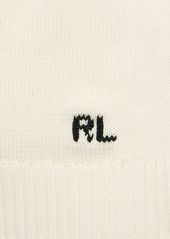 Ralph Lauren Cotton Jersey Crewneck Sweater W/ Bear
