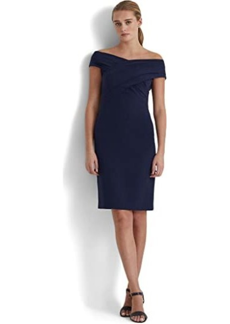 Ralph Lauren Crepe Off-the-Shoulder Cocktail Dress