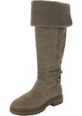 Ralph Lauren Cristine Womens Suede Shearling Over-The-Knee Boots