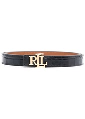 Ralph Lauren crocodile-effect reversible logo belt