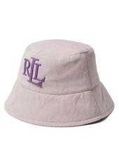 Ralph Lauren Cross Dye Canvas Bucket Hat with Tacked Logo