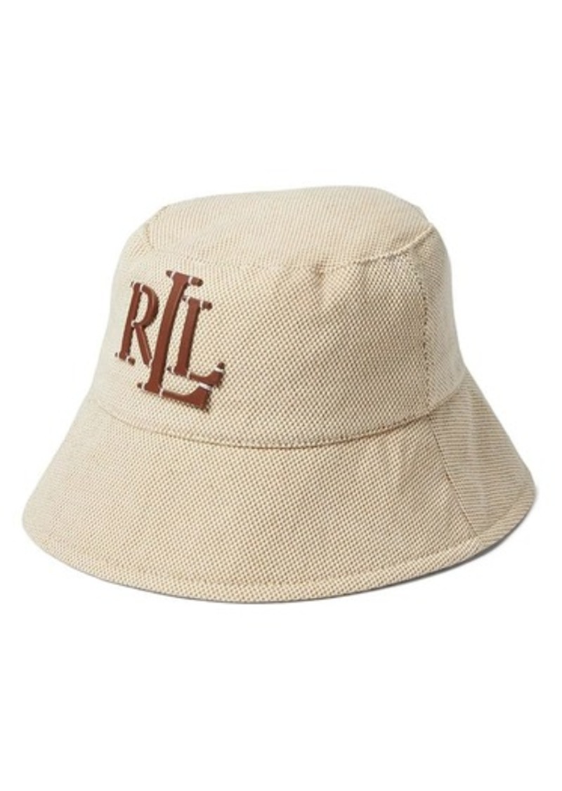 Ralph Lauren Cross Dye Canvas Bucket Hat with Tacked Logo