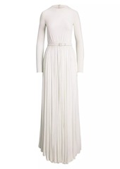 Ralph Lauren Crêpe Jersey Shirred Maxi Dress