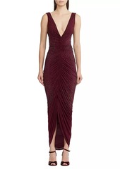 Ralph Lauren Daemyn Embellished Ruched Gown