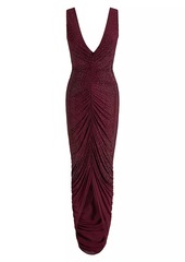 Ralph Lauren Daemyn Embellished Ruched Gown