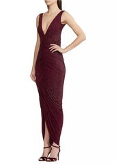 Ralph Lauren Daemyn Embellished Ruched Gown