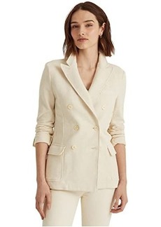 Ralph Lauren Double-Breasted French Terry Blazer