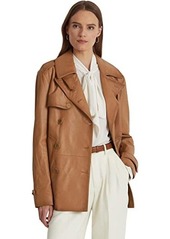 Ralph Lauren Double-Breasted Nappa Leather Coat