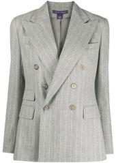 Ralph Lauren double-breasted stripe-print blazer