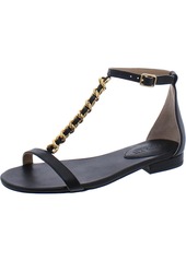 Ralph Lauren Elise Womens Leather Flat Ankle Strap