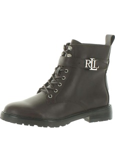 Ralph Lauren Elridge Womens Leather Lace-up Ankle Boots