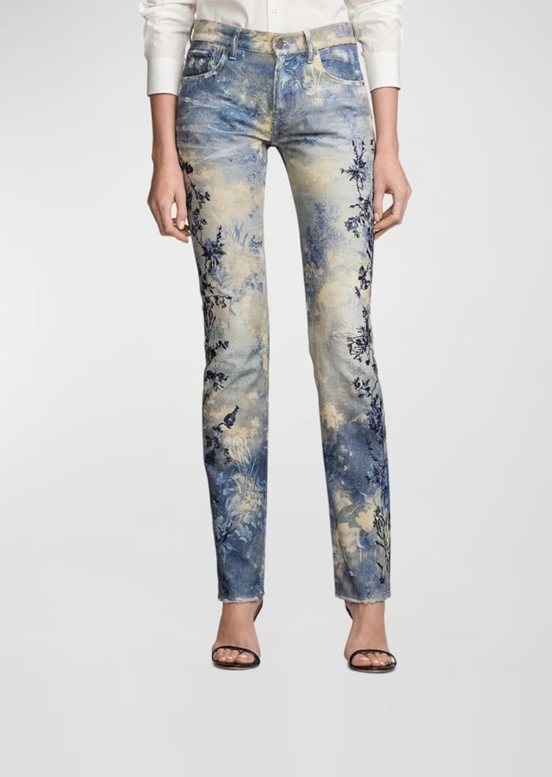 Ralph Lauren Embellished 750 Straight Ankle Jeans