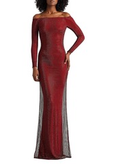 Ralph Lauren Embellished Minali Column Gown