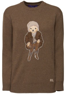 Ralph Lauren Embroidered Bear Sweater W/shearling