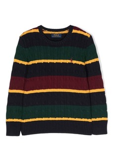 Ralph Lauren embroidered-logo cable-knit jumper
