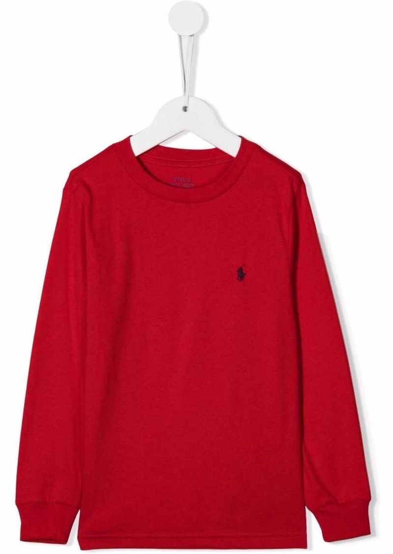 Ralph Lauren: Polo embroidered-logo long-sleeved T-shirt