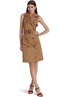 Ralph Lauren Micro-Sanded Twill Sleeveless Dress