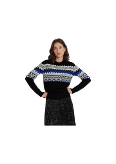 Ralph Lauren Petite Fair Isle Wool-Blend Crewneck Sweater