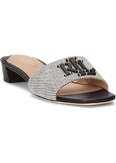 Ralph Lauren Fay Canvas & Leather Sandal