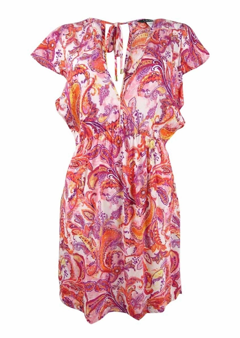 Ralph Lauren Fiesta Paisley Printed Tunic Dress In Pink