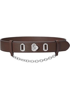 Ralph Lauren Flip-Lock Leather Wide Belt