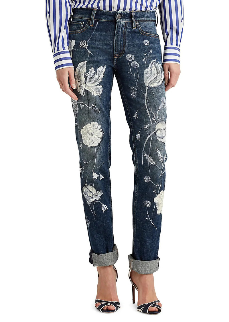 ralph lauren floral jeans