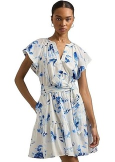 Ralph Lauren Floral Belted Cotton Voile Dress