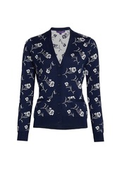 Ralph Lauren Floral Button-Up Silk Cardigan