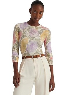 Ralph Lauren Floral Cotton-Blend Sweater