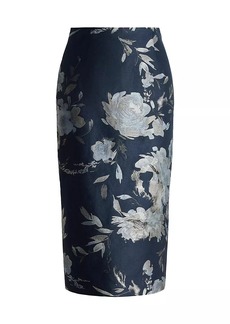 Ralph Lauren Whitley Floral Jacquard Pencil Skirt