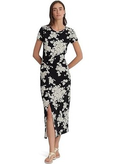 Ralph Lauren Floral Jersey Twist-Front Midi Dress