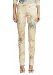 Ralph Lauren Floral Low-Rise Slim Jeans