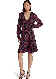 Ralph Lauren Floral Ruffle-Trim Jersey Dress