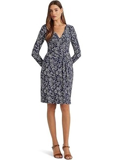 Ralph Lauren Floral Stretch Jersey Long-Sleeve Dress