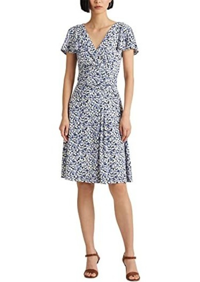 Ralph Lauren Floral Stretch Jersey Surplice Dress