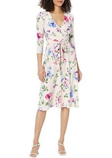 Ralph Lauren Floral Surplice Jersey Dress