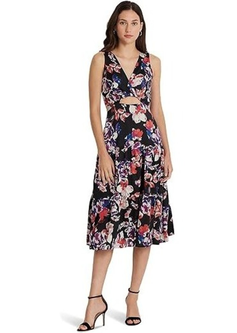 Ralph Lauren Floral Twist-Front Mousseline Dress