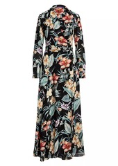 Ralph Lauren Floral Wrap Linen-Blend Maxi Dress
