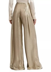 Ralph Lauren Francis Metallic Pleated Trousers