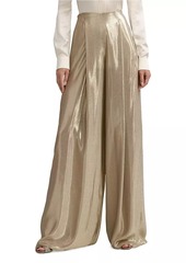 Ralph Lauren Francis Metallic Pleated Trousers