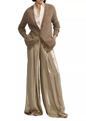 Ralph Lauren Francis Metallic Pleated Trousers